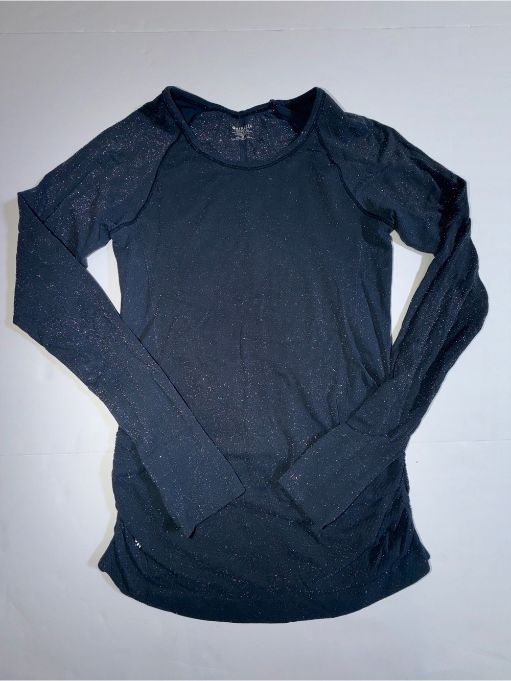 Athleta Sparkle Long-Sleeve Crewneck Top - Dark Blue Medium